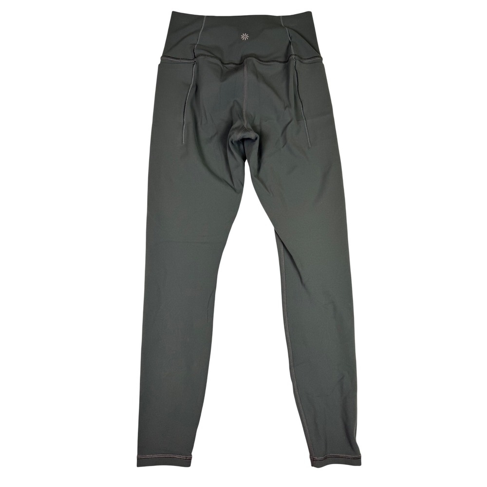 Athleta Transcend Stash Tight Leggings Sage Green/Gray High Rise Small - Picture 5 of 7